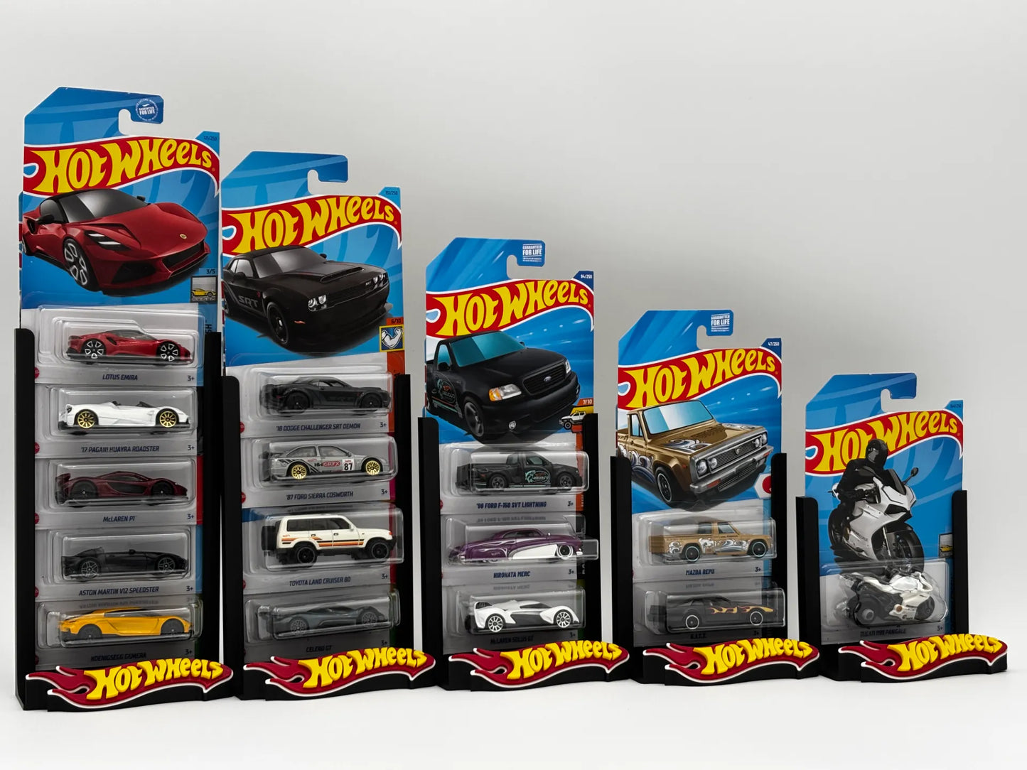 Hot Wheels bliszteres tároló mainline autókhoz – 1–5 Autós Méretválasztékban