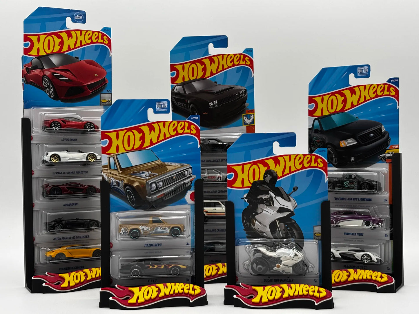 Hot Wheels bliszteres tároló mainline autókhoz – 1–5 Autós Méretválasztékban